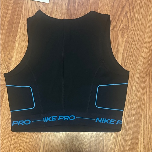 Nike Black Sports Tank with Blue Accents - Picture 2 of 3